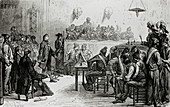 Antoine Lavoisier,French chemist,standing trial