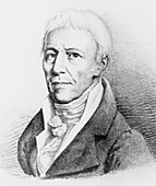 Drawing of Jean Lamarck,French naturalist