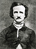 Portrait of Edgar Allen Poe,American author