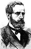 Engraving of Gaston Plante,French physicist