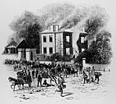 Rioters burn house of Joseph Priestley
