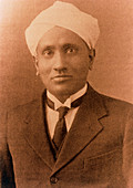 Portrait of the Indian physicist C.V. Raman