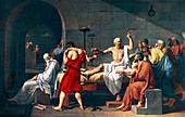 The Death of Socrates,1787 artwork