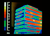 Thermogram of heat loss from multi-storey office