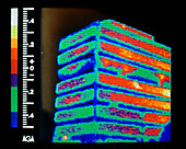 Thermogram of heat loss from multi-storey office