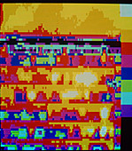 Thermogram of an office block