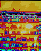Thermogram of front of office block