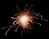Sparks from a 'sparkler' fireworrk