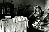 AIDS patient at home,Tanzania