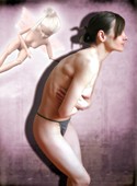 Anorexic woman,conceptual image