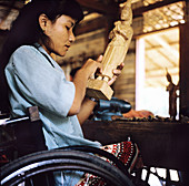 Disabled woman