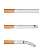 Burning cigarettes