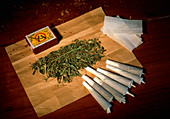 Cannabis joints and marijuana