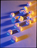 Pills containing the drug ecstasy