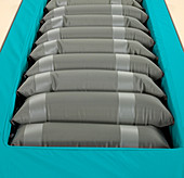 Inflated hospital air mattress