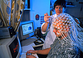 EEG test to measure mathematical brain activity
