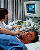 Doppler ultrasound scanning of carotid