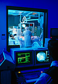 View of cardiac catheterisation laboratory