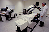 Patient undergoing thallium gamma scan of heart