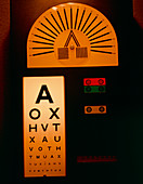 Optician's chart used for various eye tests