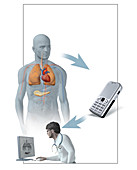 Medical monitoring using a mobile phone