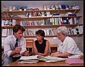 Hospital conference: staff discuss hospital issues