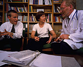 Hospital conference: staff discuss hospital issues