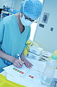 Nurse in an operating theatre