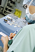 Nurse in an operating theatre