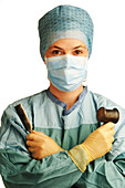 Female orthopedic surgeon