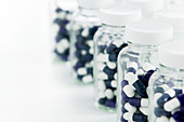 Jars of paracetamol capsules