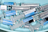 Influenza vaccine syringes