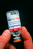 Human insulin: injection bottle of Humulin-S