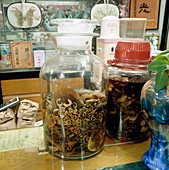 A herbal preparation in a Chinese pharmacy