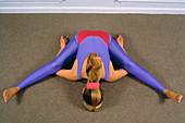 Woman performing a yoga exercise