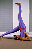 Woman performing a yoga exercise