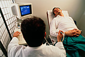 Ultrasound scan of genitals before semen donation