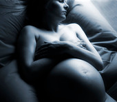 Pregnant woman sleeping