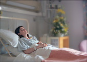 Girl in hospital