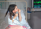 Girl in hospital