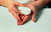 A diaphragm used for contraception purposes