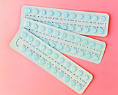 Three packs of oral contraceptive pills