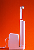 View of an electric toothbrush