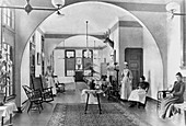Interior of a women's ward at a mental hospital