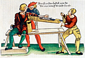 Extension of a broken arm,16th century