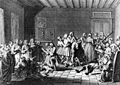 Engraving of the attempted healing of possessed
