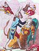 Caricature of Mesmer's animal magnetism