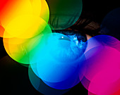 Colour vision: spectrum of light circles and eye