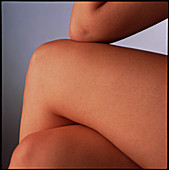 Woman's elbow & knee