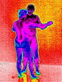 Couple dancing,thermogram